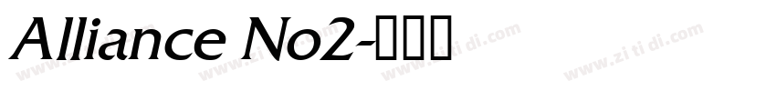Alliance No2字体转换
